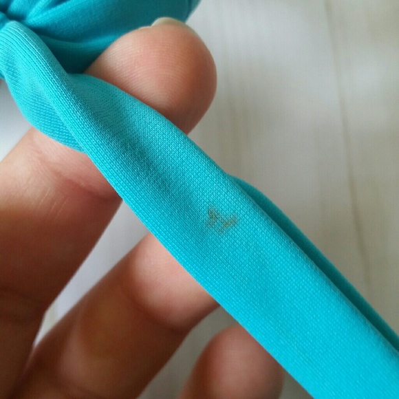 Blue and Green Polka Dot Push Up Bikini - Picture 7 of 7